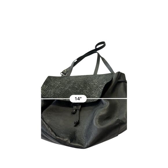 Pietro Alessandro black leather convertible satchel/backpack - Picture 5 of 7